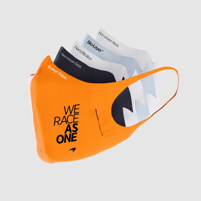 McLaren F1 We Race as One Team U-Mask One Size - Orange ...