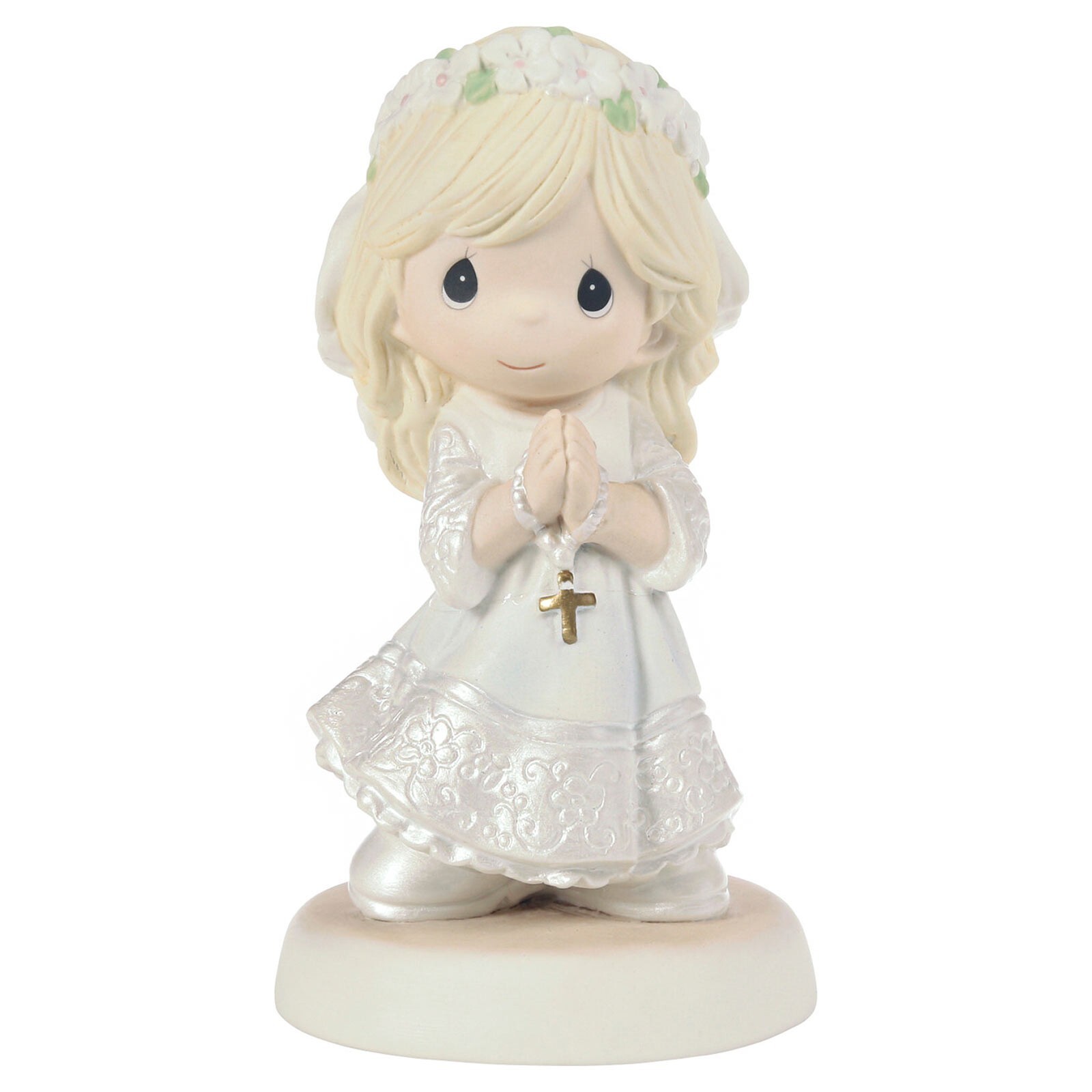 Precious Moments First Communion Blonde Girl Porcelain Figur