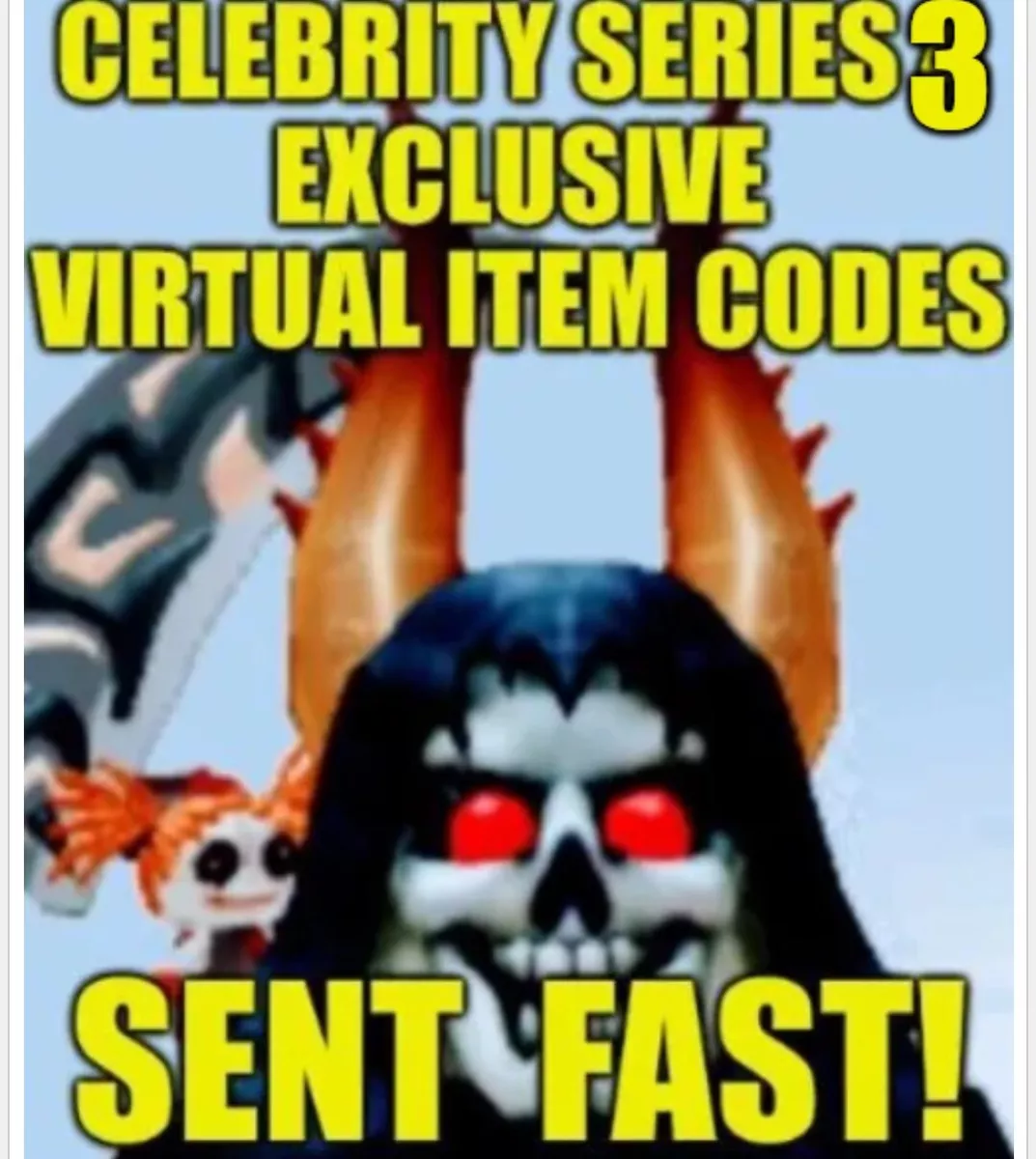 Roblox Celebrity Series 9 Exclusive Virtual Item Code Messaged FAST