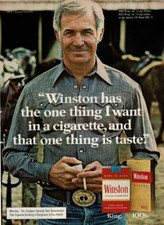 1978 Vintage Print Ad Winston has the one thing I want in a cigarette is taste