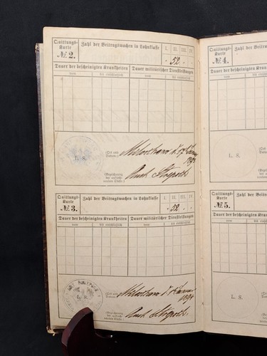 1892 Deutsches Urkundenbuch BESCHEINIGUNGS-BUCH - Bild 9 von 15