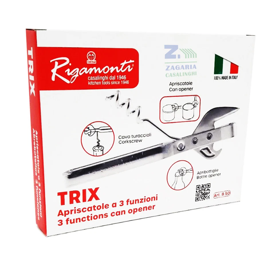 APRISCATOLE TRIX 3 USI IN ACCIAIO MANUALE PROFESSIONALE RIGAMONTI - Immagine 2 di 2