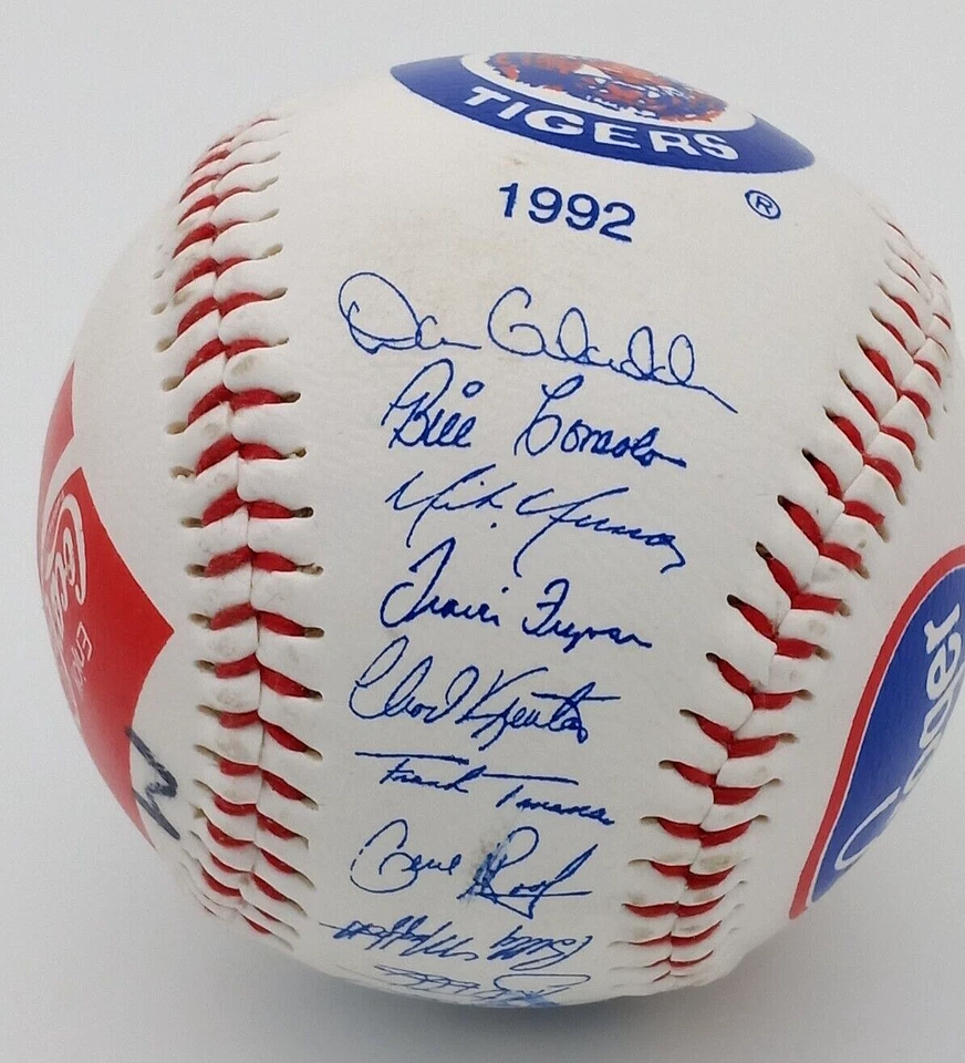 Detroit Tigers Team Faux Signed Baseball Licensed MLB PROMO 1992 Stadium Kroger - Image 3 of 4