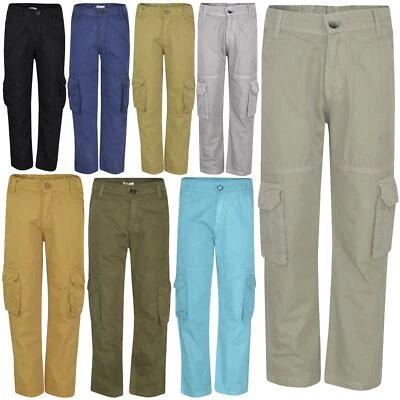 Kids Boys Youth BDU Ranger 6-Pocket Combat Cargo Trousers Fashion Pants 5-13 Yrs