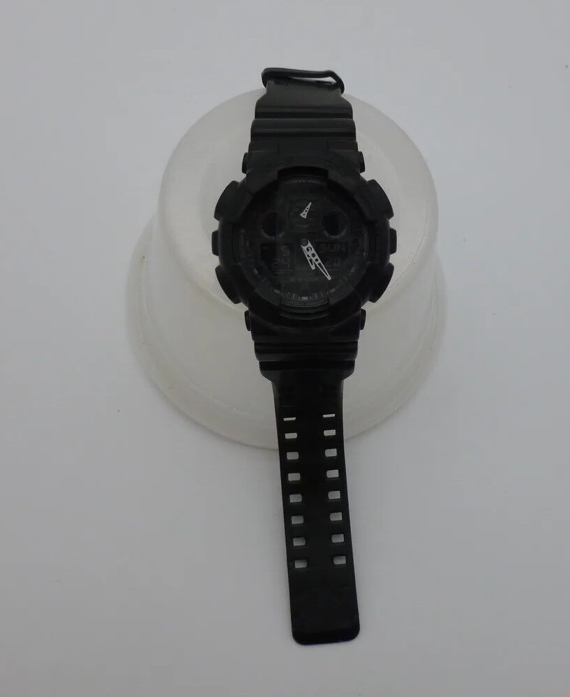 Casio G Shock Black Digital Dial Resin Men's Watch GA-100
