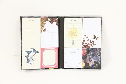 Juego de Regalo Galison Nuevo Papelería Tarjetas de Felicitación Notas Adhesivas Floral Mariposa - Imagen 3 de 9