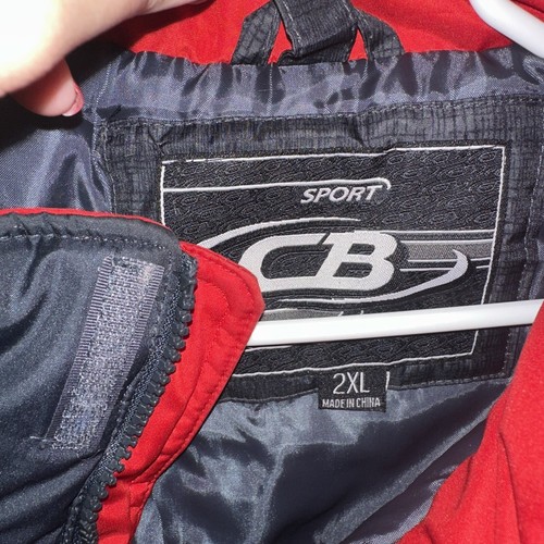 CB Sports Jacket Gray And Red snowboarding snowmobiling jacket - Picture 3 of 8