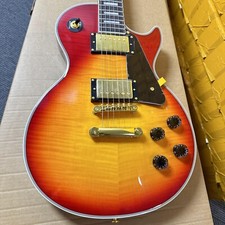 Custom Gibso LP Cherry Burst Electric Guitar 6Strings HH Pickups Ship from US