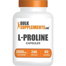 BulkSupplements L-Proline 240 Capsules - 2000mg per Serving