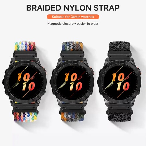 Quick Release Magnetic Nylon Strap Band For Garmin Fenix 8/7/7X/6X/5/935 22/26MM - 第 12/29 張圖片