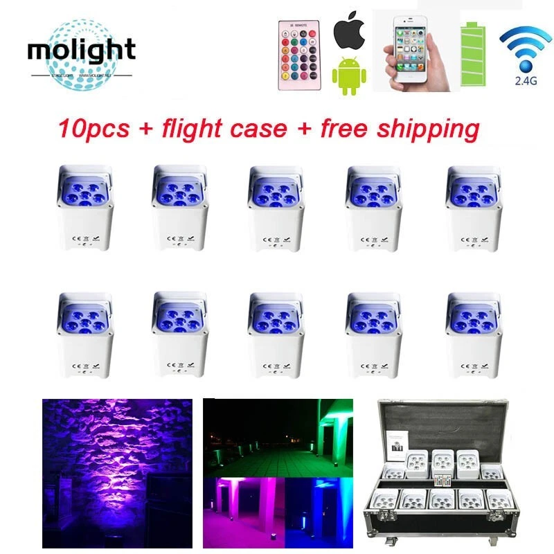 Wireless DMX Uplighting Smart DJ S6 Battery Power Wifi Remote Uplights Weddings