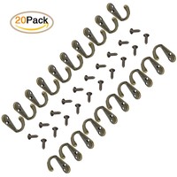20 Pcs Bronze Hooks Single Hooks Coat Wall Mounted Single Hooks Hangers With ... on sale 20 Pcs Bronze Hooks Single Hooks Coat Wall Mounted Single Hooks Hangers With ... on sale
