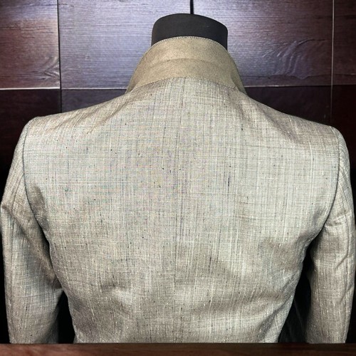 Vtg Pierre Cardin 40 Silk Brown Ivory Black Fleck Jacket Sport Coat Jacket - Picture 13 of 15