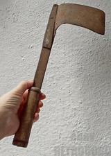 Early antique primitive old horse hoof tool , metal hand forged, riveted ... /2/