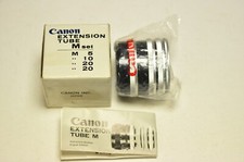 Canon extension tube M set. M5, M10 and 2-M20s. With bx  inst. New old stock.