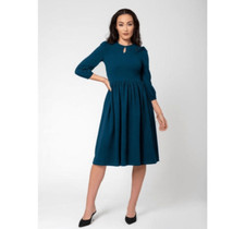 Leota plus size Inman dress size 1X teal color