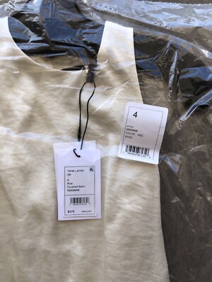 THEORY Layered Tank Dress In Crushed Satin Size 4 | eBay