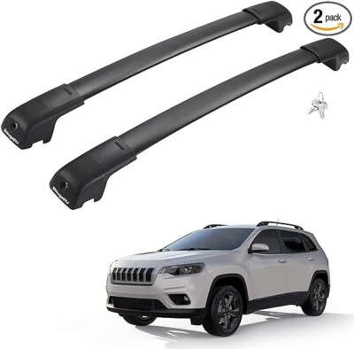 BougeRV Lockable Roof Rack Cross Bars Compatible with Jeep Cherokee 2014-2023