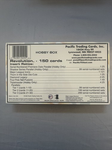 1999 Pacific Revolution MLB Baseball Factory Sealed Hobby Box - 24 Packs - Picture 3 of 6