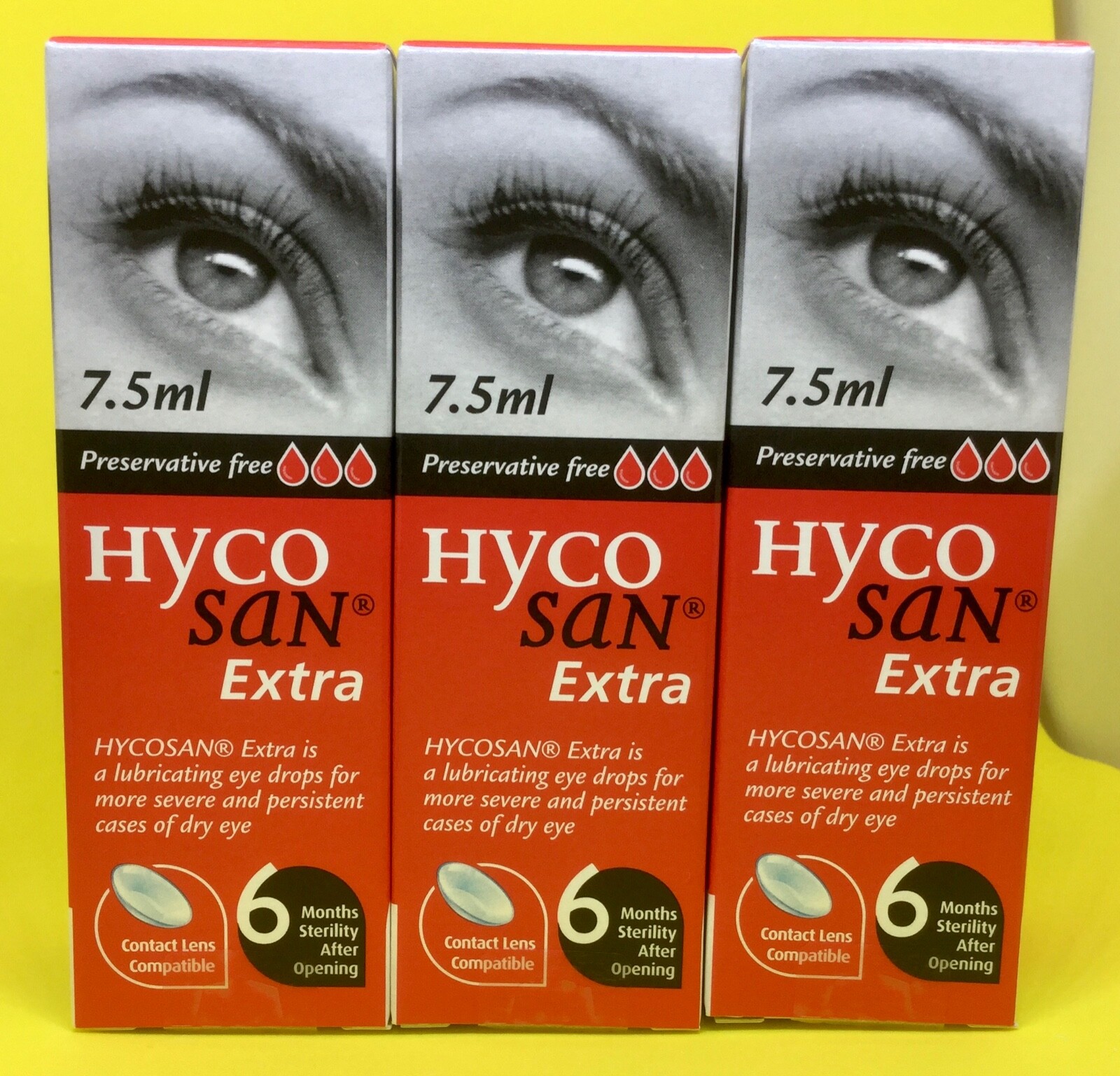 3 x Hycosan Extra Preservative Free DRY Eye Drops RECOMMENDED BY ...