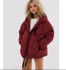 People Hailey Puffer Coat Jacket Black 