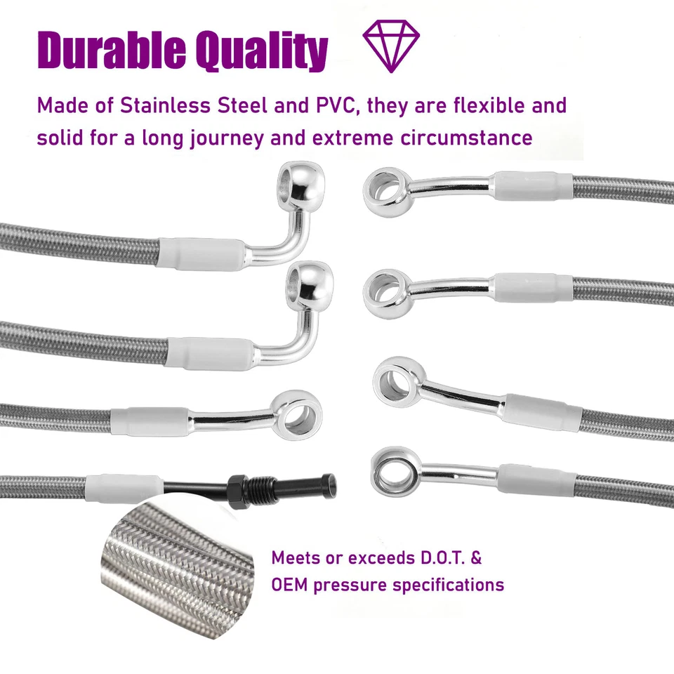 Harley Touring 14'' Handlebar Extended CAN-Bus Wire FLTR FLHT FLHR 17-20 w/ABS - Image 2 of 4