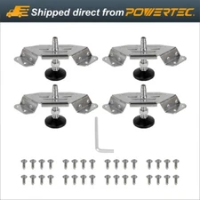 POWERTEC 4PK Heavy Duty Corner Bracket Leveler with Nylon Base Non-Marring 71157