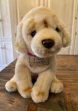 FAO Schwarz 10  Yellow Labrador Retriever Plush Stuffed Lab Dog Good Condition