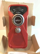 LL Bean Hand Turbine AM FM Weather Red Radio w/ Light ETON FRX1 glow n dark