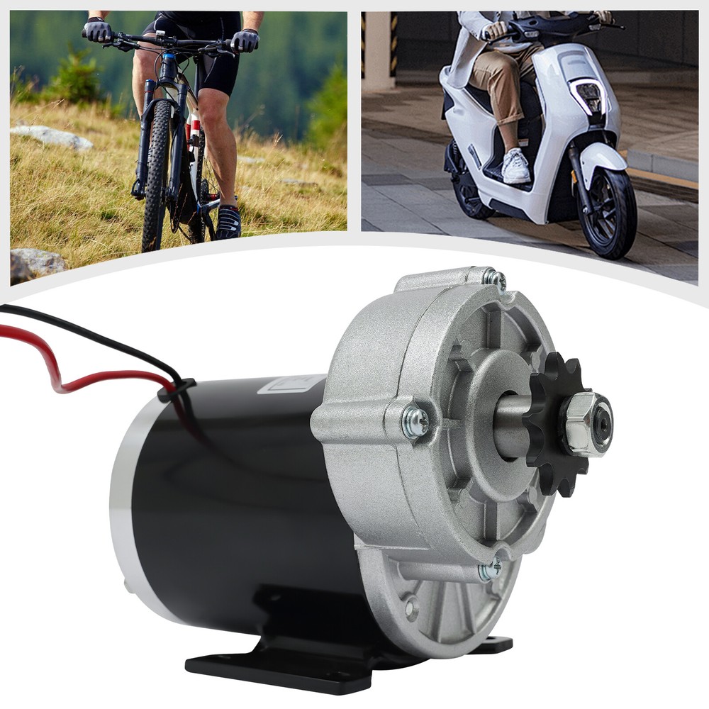 600W DC 24V Reduction Electric Motor 1:6.67 for Scooters, Bikes, Go-Karts 450RPM