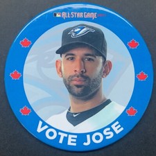 2011 Jose Bautista All Star Vote Pinback Toronto Blue Jays 4  MLB Baseball Pin
