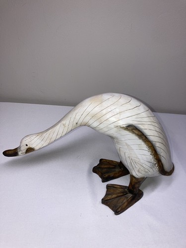 Indian Runner Duck Wooden by Homeworks “Sophie” Carved Painted Heavy