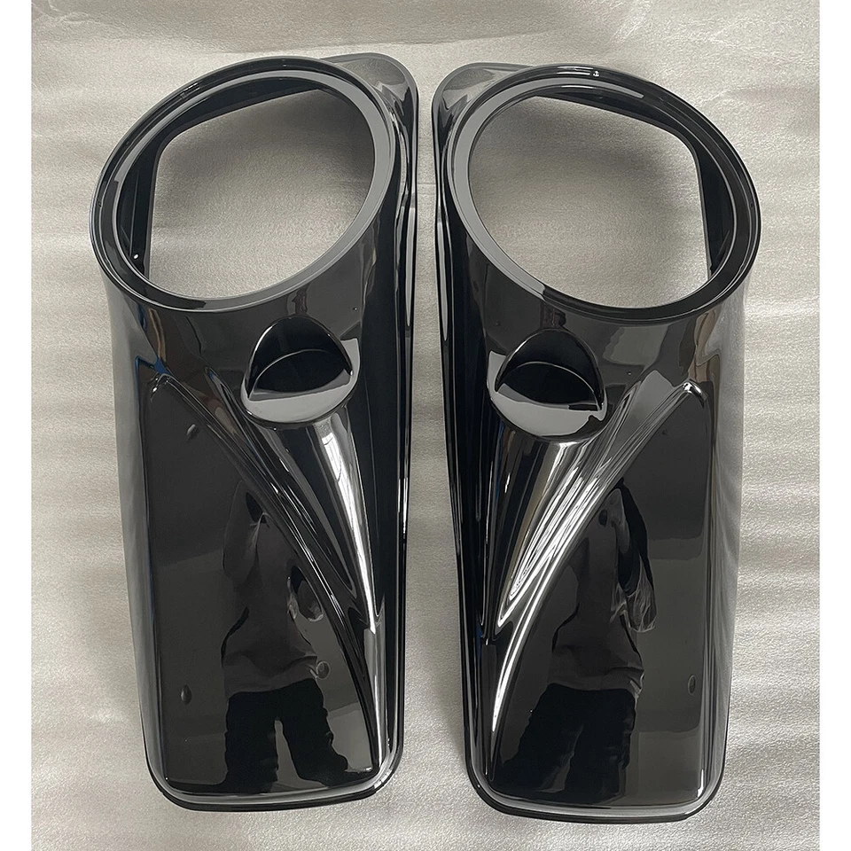 Vivid Black Saddlebag Speaker Lids 8'' Fit For Harley 2014 up Street Road Glide Foto 2 de 4