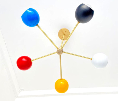 Modern Home Interior Light Pine wheel Sputnik Brass Chandelier Light Fixture