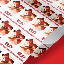 Personalisiertes Geschenkpapier Ninjago Kai M...