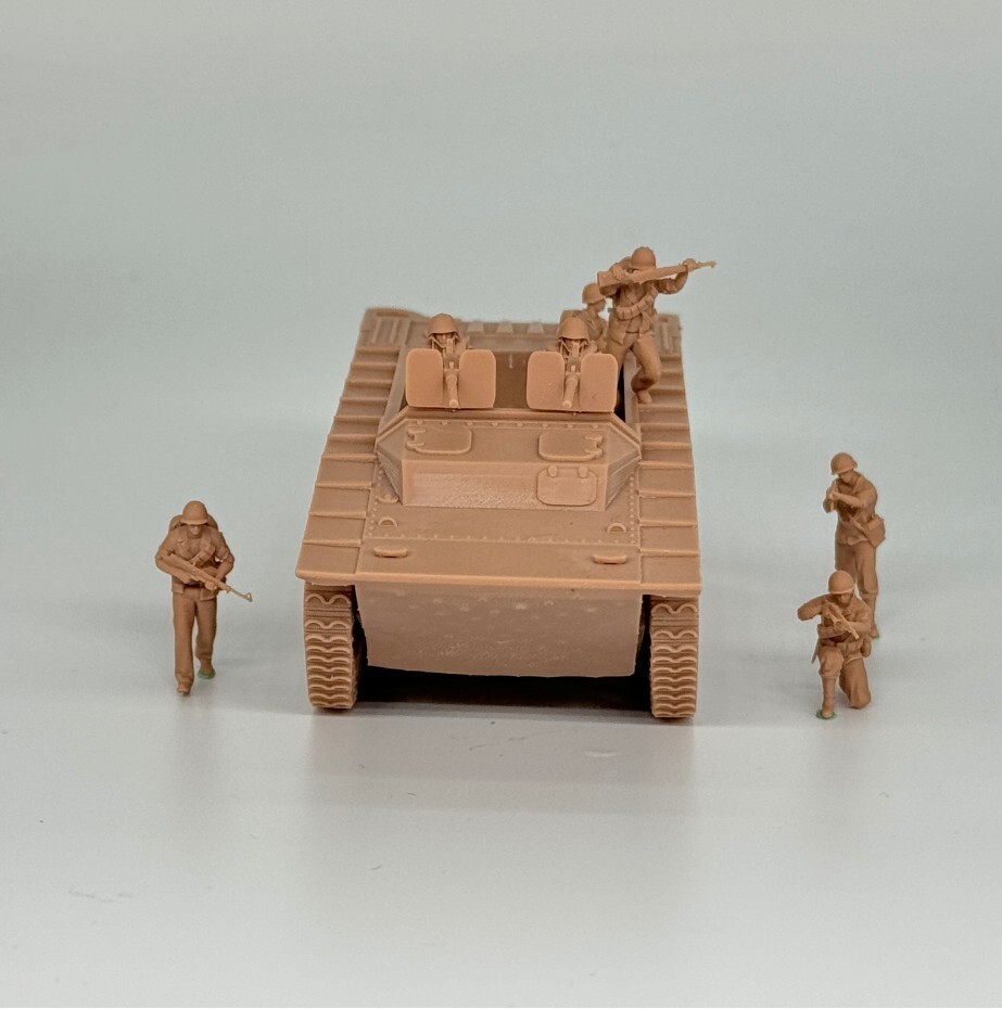 1/72 Scale WW2 US Pacific LVT Soldier 7 Figures Resin Model kit