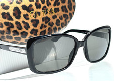 NEW GUESS Shiny Black POLARIZED Grey Lens Women's Sunglass GUP 2021 BLK-3