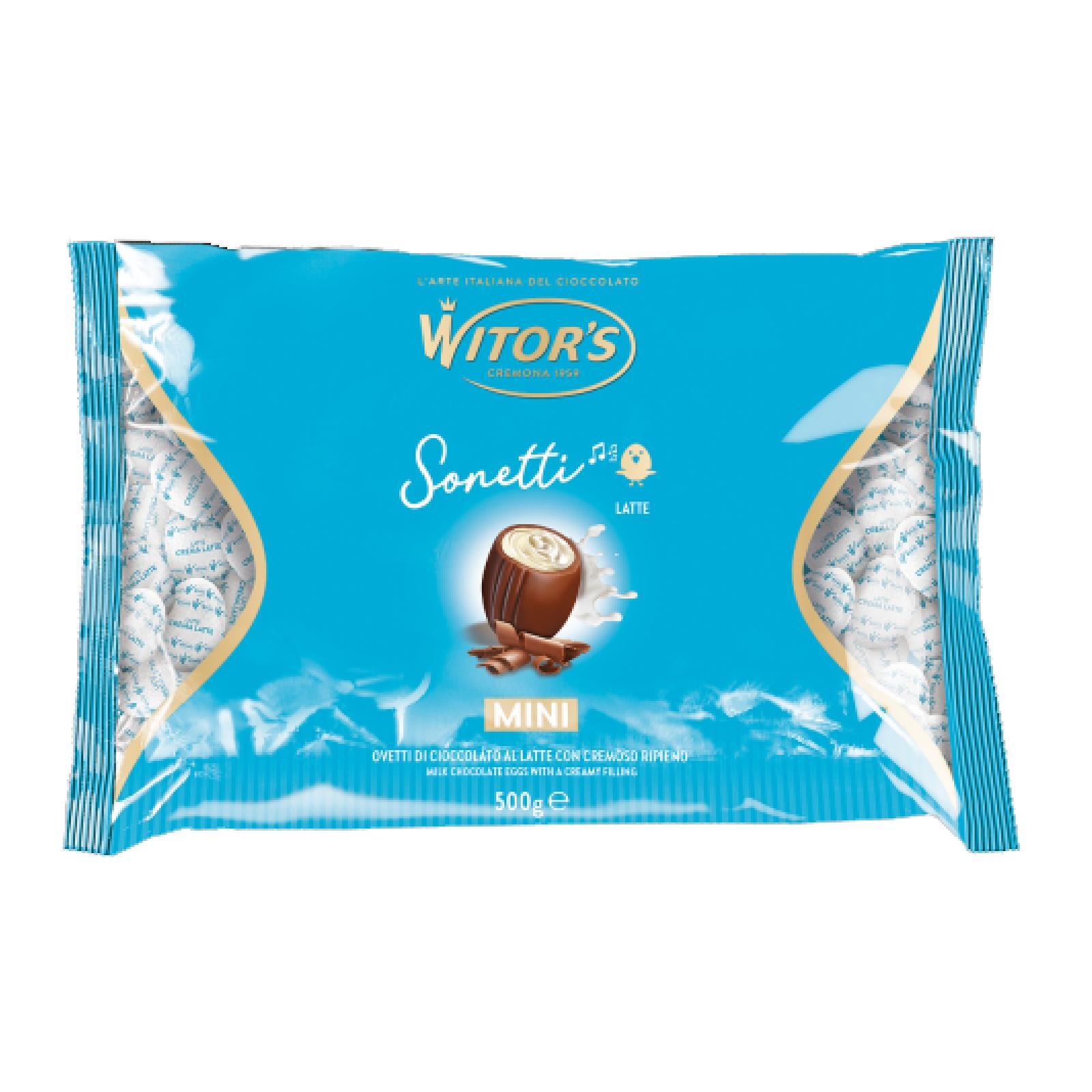 Mini Ovetti Cioccolato Latte Witor's Con Ripieno Crema Latte Busta 500 g