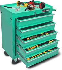Tool Chest,5-Drawer Rolling Tool Cart Tool Box Organizer Storage Tool Casew/Lock