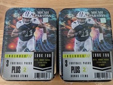 (2) NFL FACTORY SEALED MICAH PARSONS TIN 3 PACKS + 2 Bonus Items Dallas Cowboys