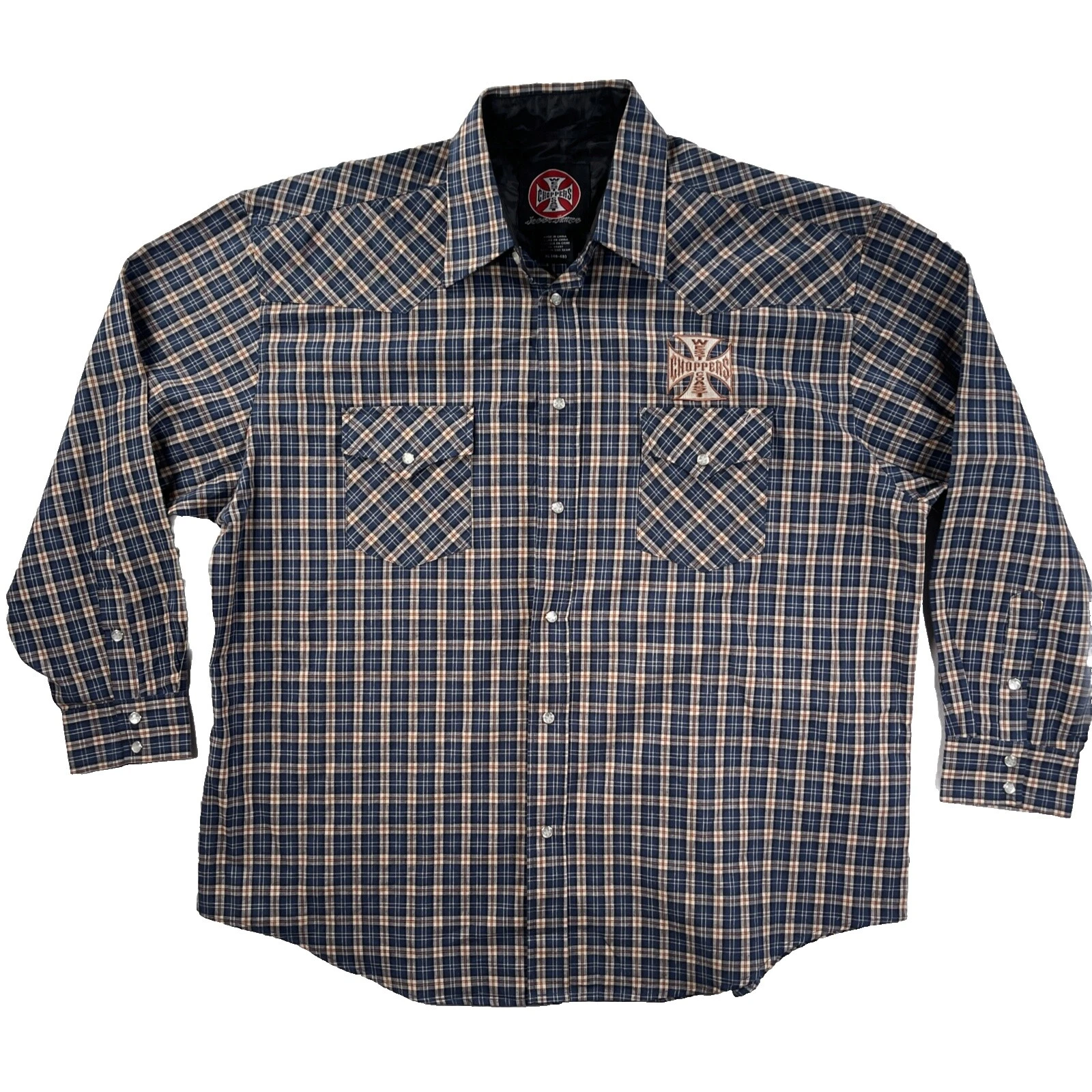 Algodón West Coast Choppers Informal Con Botones camisas para hombres