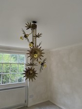 Toleware Ceiling Light  Decorative Vintage Lighting Chandelier Sunflower Gold