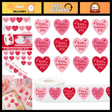 1000Pcs Valentine's Day Heart Stickers - Self-Adhesive Love Seal Decals for Scra