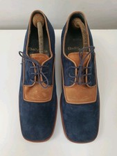 Vintage Men’s Bally Blue & Tan Suede Shoes, UK Size 8