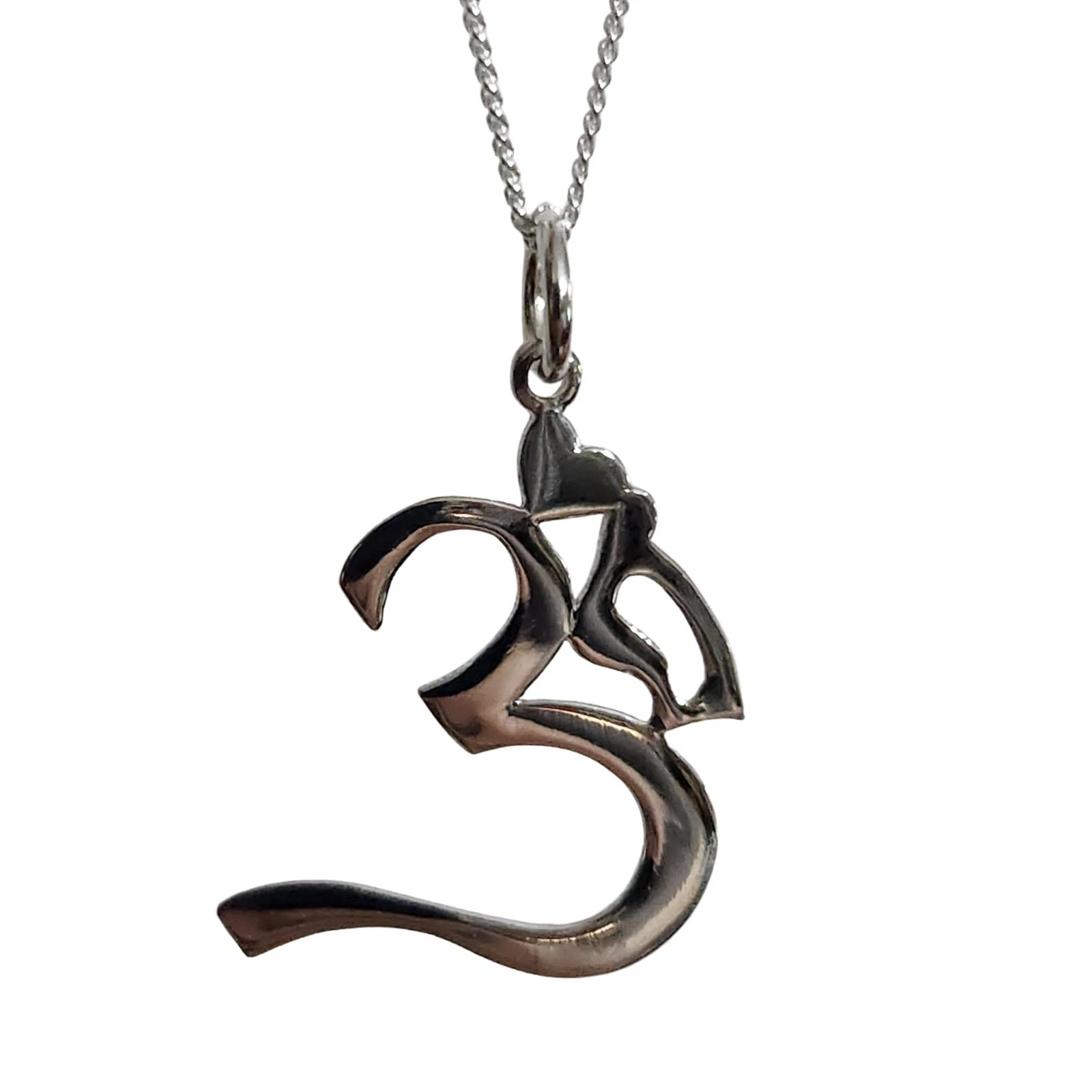 Om Aum Pendant Necklace 925 Sterling Silver Namaste Spiritual Jewellery & Boxed