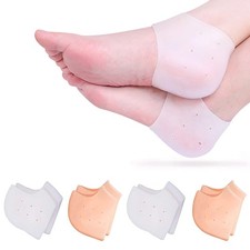 Heel Protectors Silicone, 4 Pairs Gel Heel Pads Cushion for Blister Preventio...