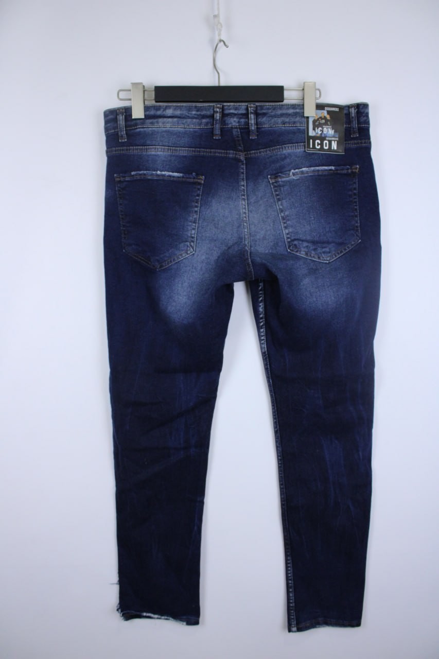 DSQUARED2 Ibrahimovic Icon Blue Denim Distressed Slim Skinny Jeans Size 36 image 3