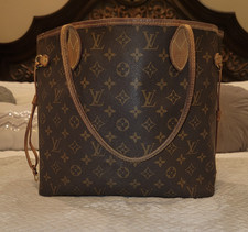 Louis Vuitton Neverfull Monogram Tote Brown B...