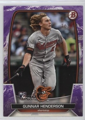 2023 Bowman Purple Pattern 163/199 Gunnar Henderson #65 Rookie RC kk4