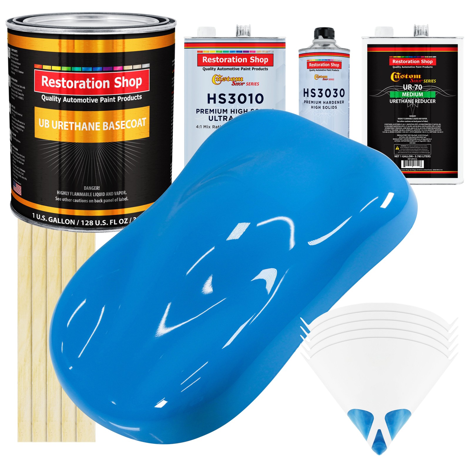 Grabber Blue Urethane Basecoat Premium Gallon Auto Paint Kit
